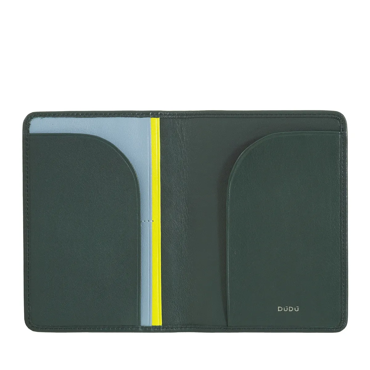 Duże etui na dokumenty karty skórzane składane pionowe praktyczne DUDU