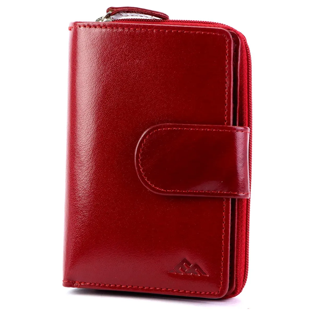 EL FORREST pionowa portmonetka skóra naturalna skórzany portfel RFID