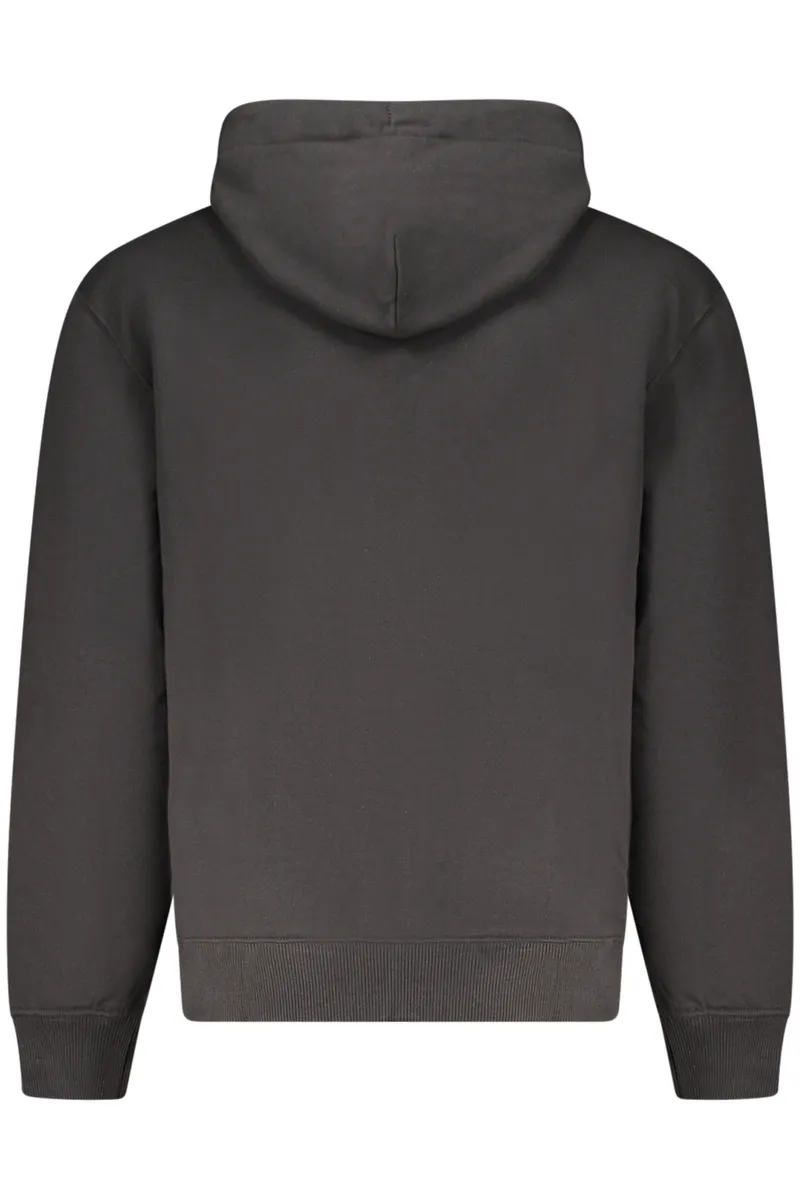 CALVIN KLEIN MĘSKA CZARNA BLUZA Z ROZPINANYM NA ZAMEK