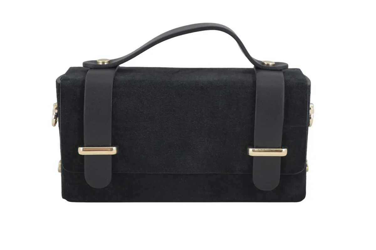 Zamszowa torebka Barberinis wizytowa - Czarna