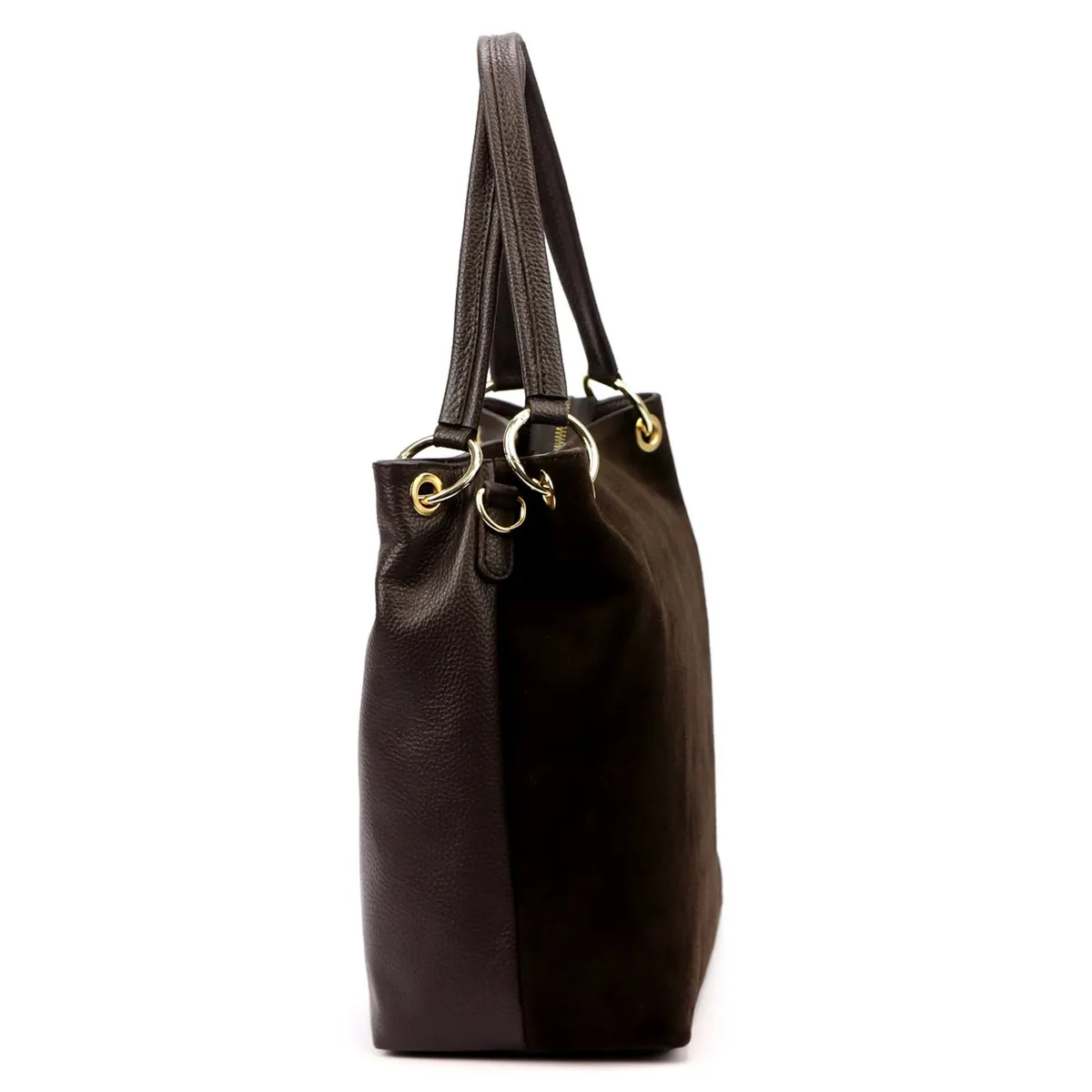 Vera Pelle torebka na ramię skóra naturalna shopperbag dwukomorowa