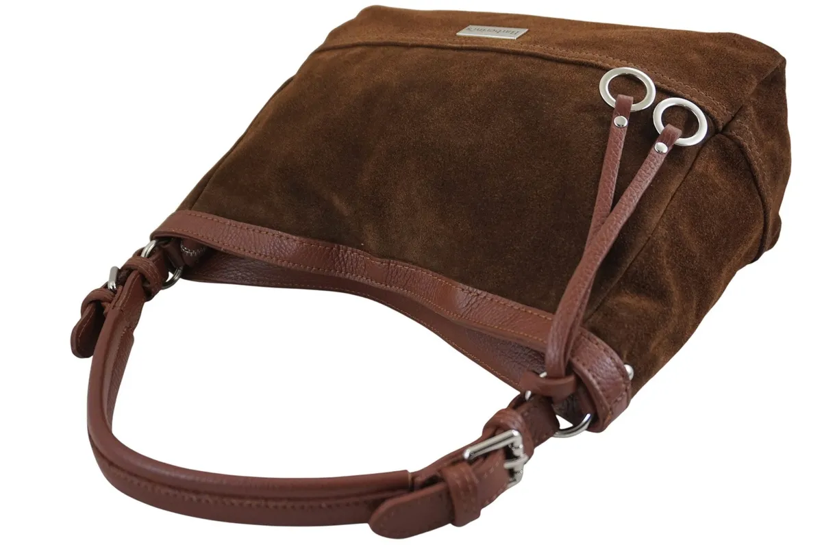 Torebka Barberinis zamszowa klasyczna - Brązowa