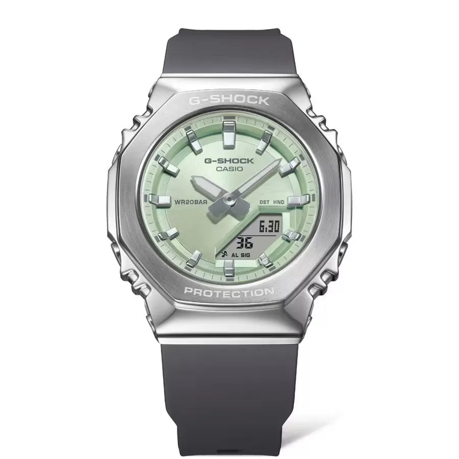 Zegarek CASIO GM-S2110-3AER. Kwarcowy, Kolor zielony. Kobieta.