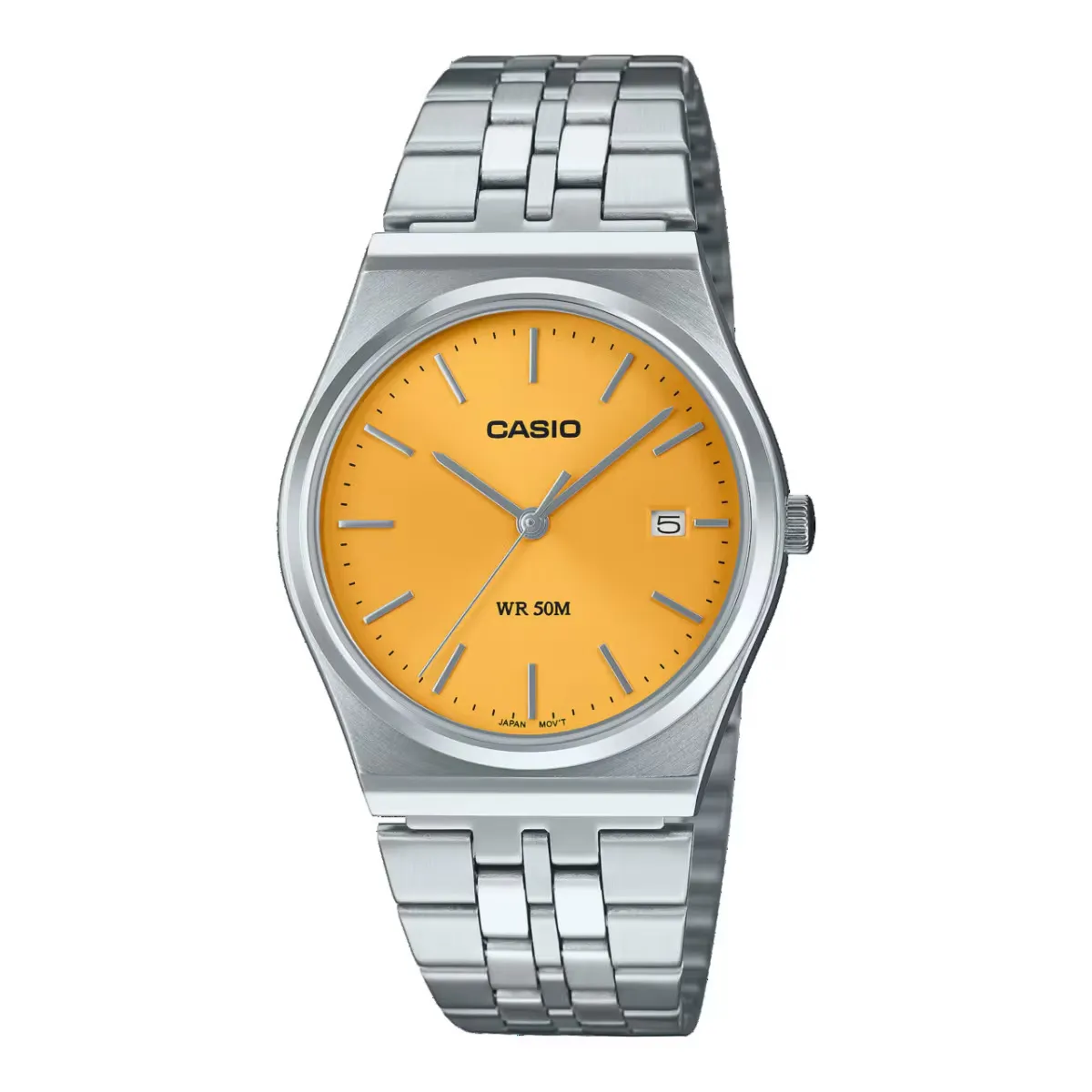 Zegarek CASIO MTPB145D9AVEF. Kwarcowy, Kolor pomarańczowy. Kobieta.