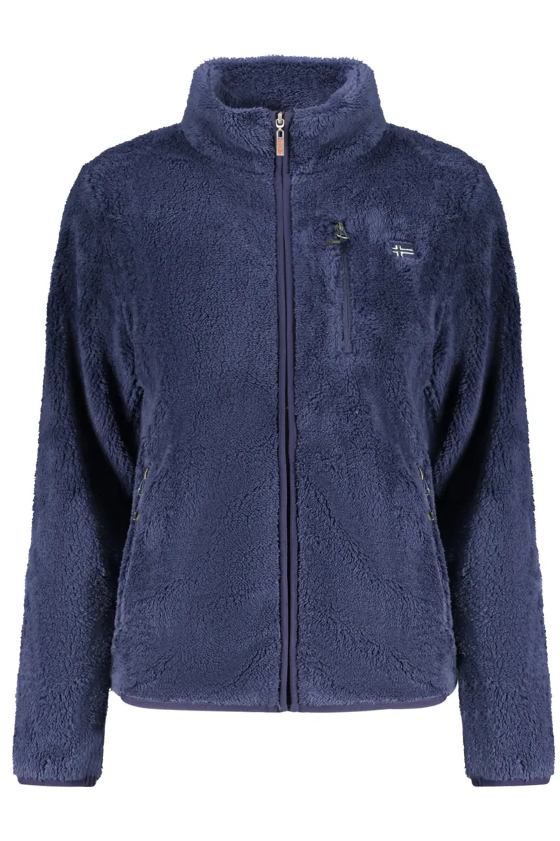 Norway 1963 DAMSKA NIEBIESKA BLUZA Z ROZPIĘCIEM