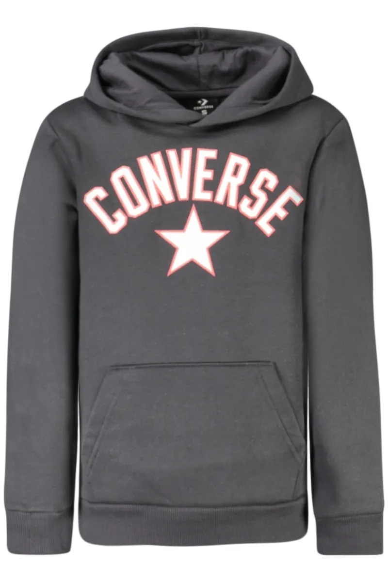 Bluza z kapturem Converse w kolorze czarnym, rozpinana dla dzieci