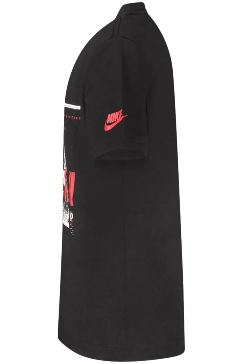 KOSZULKA JORDAN Z KRÓTKIM RĘKAWEM DLA DZIECI, CZARNA