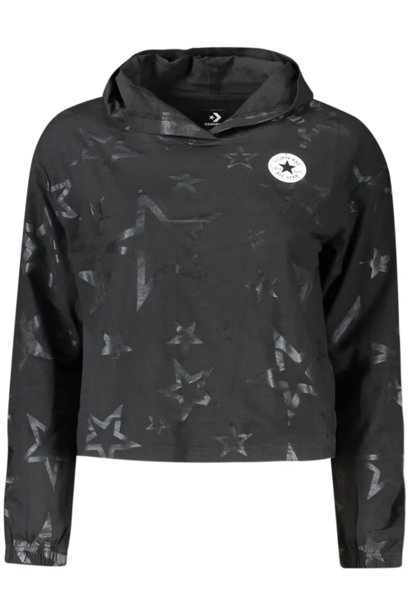 Koszulka z długim rękawem dla dziewcząt Converse, czarna