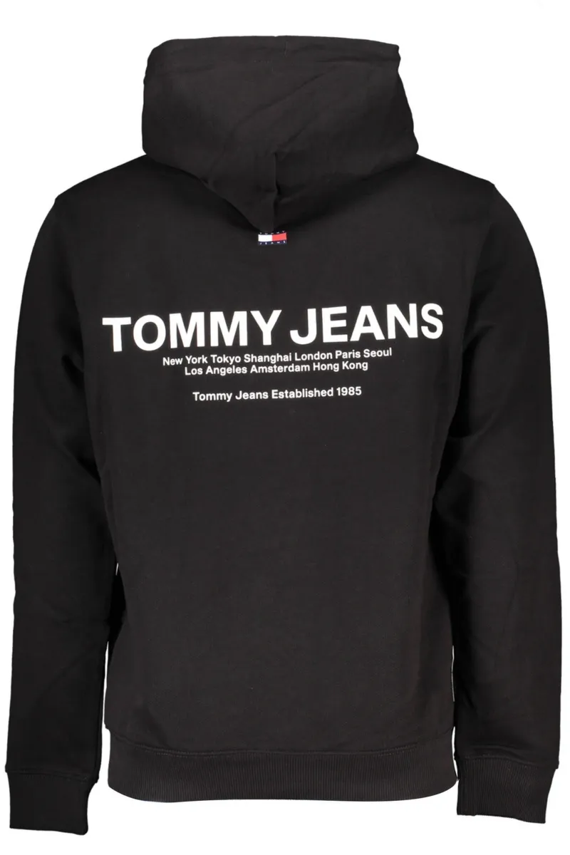 CZARNA BLUZA MĘSKA TOMMY HILFIGER BEZ ZAMKA
