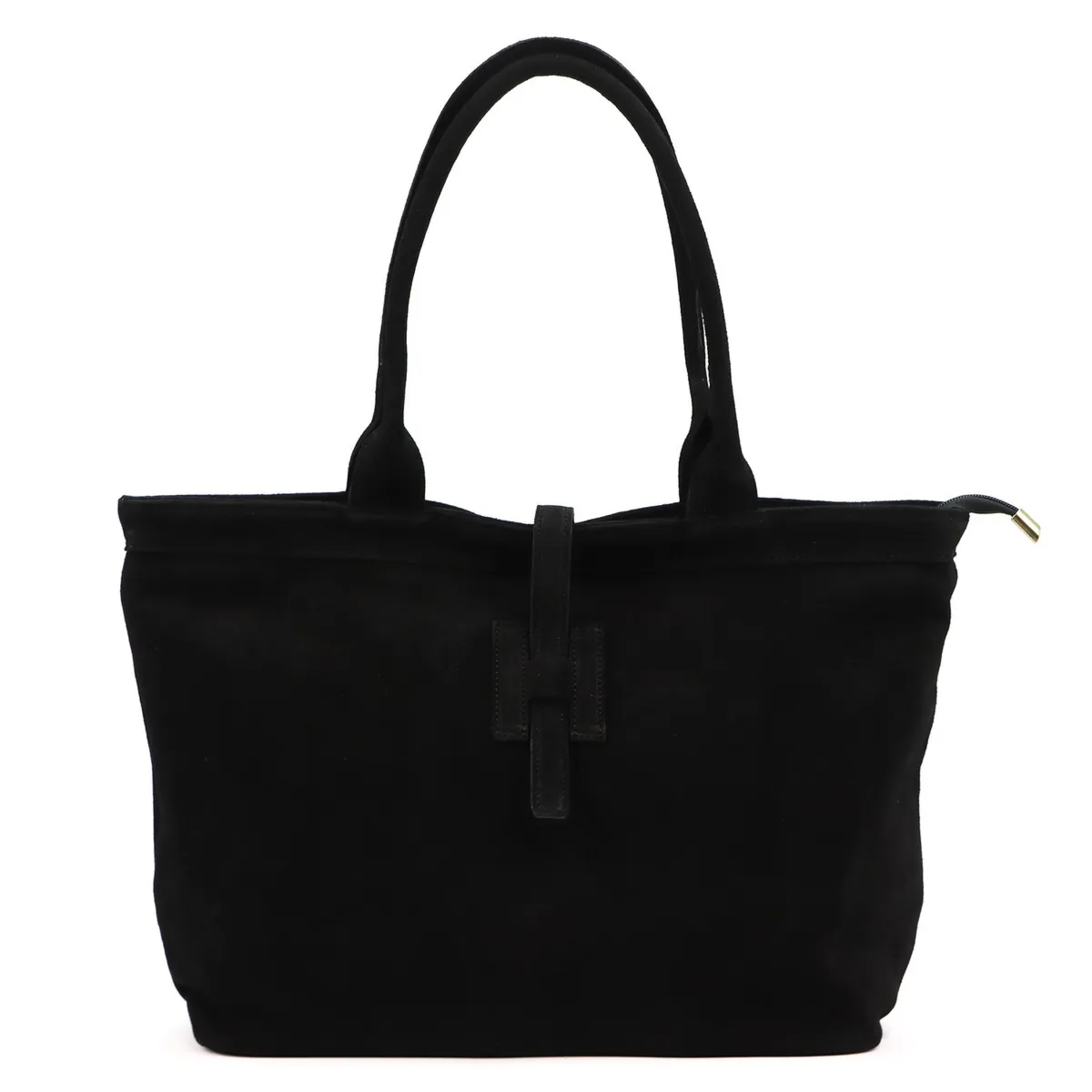 Vera Pelle zamszowa damska shopperbag skóra naturalna torebka na ramię duża