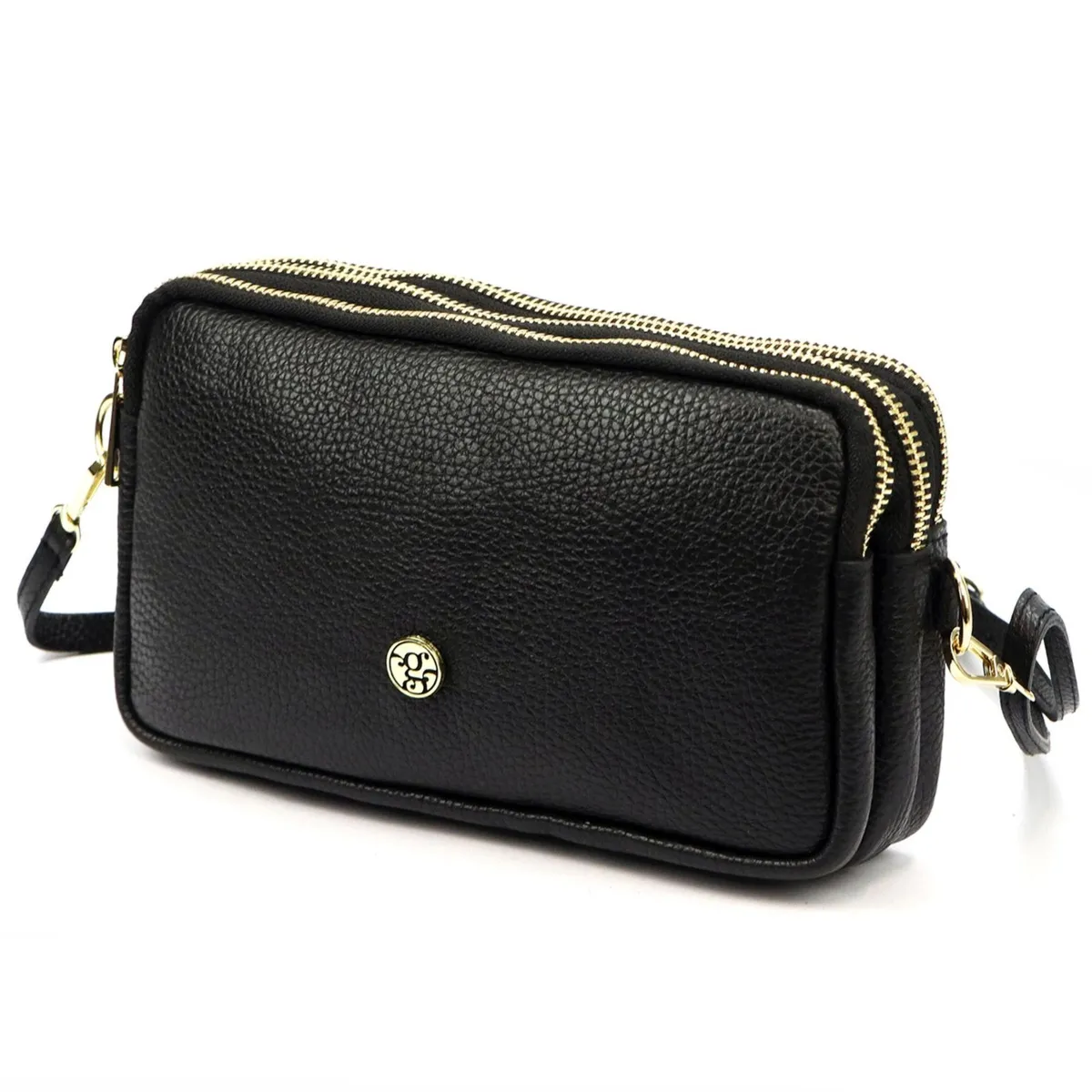 Gregorio damska listonoszka na ramię skóra naturalna prostokątna 3 komory