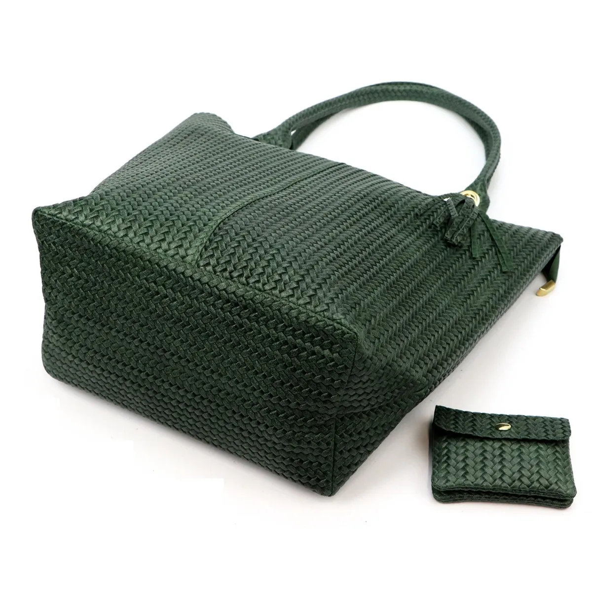 Vera Pelle damska shopperbag z dwoma etui torebka portfel skóra naturalna