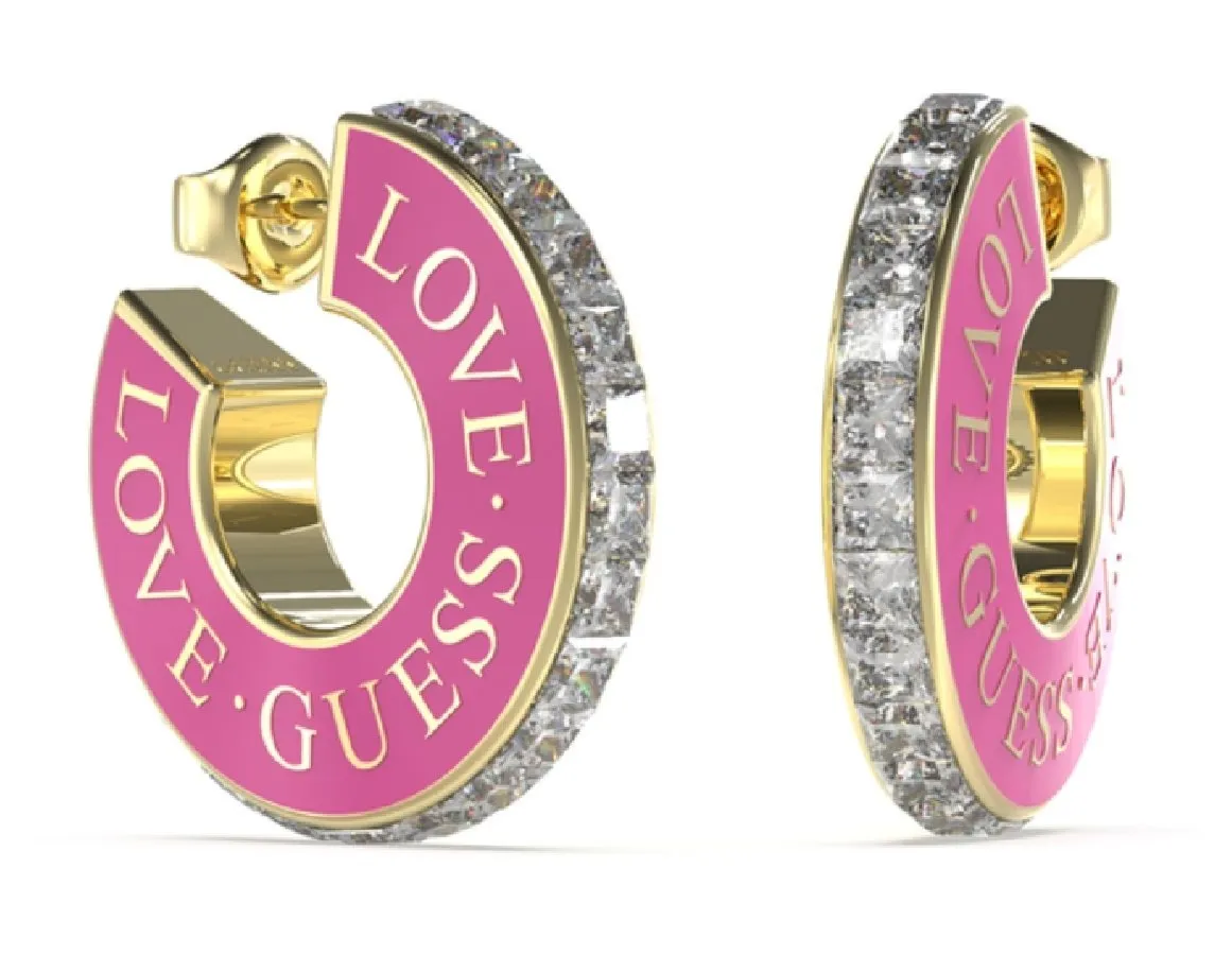 Biżuteria GUESS JUBE04083JWY. Kolczyki, Kolor różowy. Kobieta.