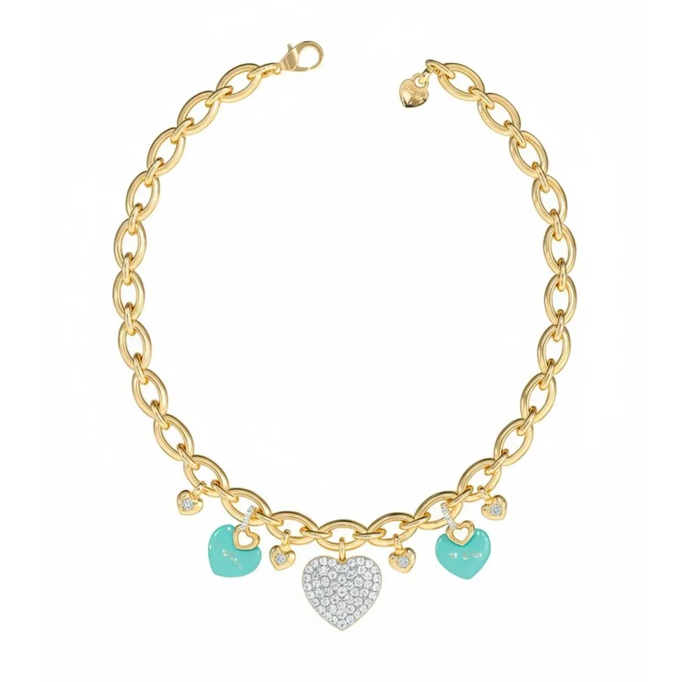 Biżuteria GUESS JUBN05203JWYG. Naszyjnik, Kolor złoty. Kobieta.