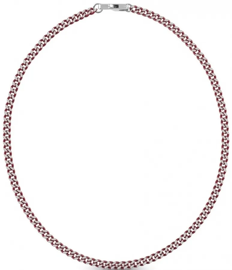 Biżuteria GUESS JUMN01381JWST. Naszyjnik, Kolor szary. Mężczyzna.