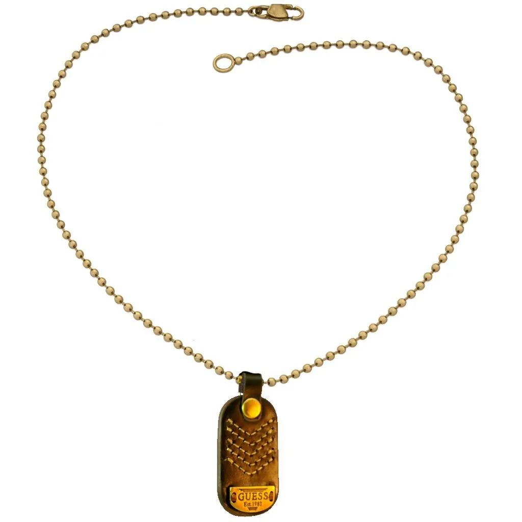 Biżuteria GUESS UMN11309. Naszyjnik, Kolor brązowy. Mężczyzna.