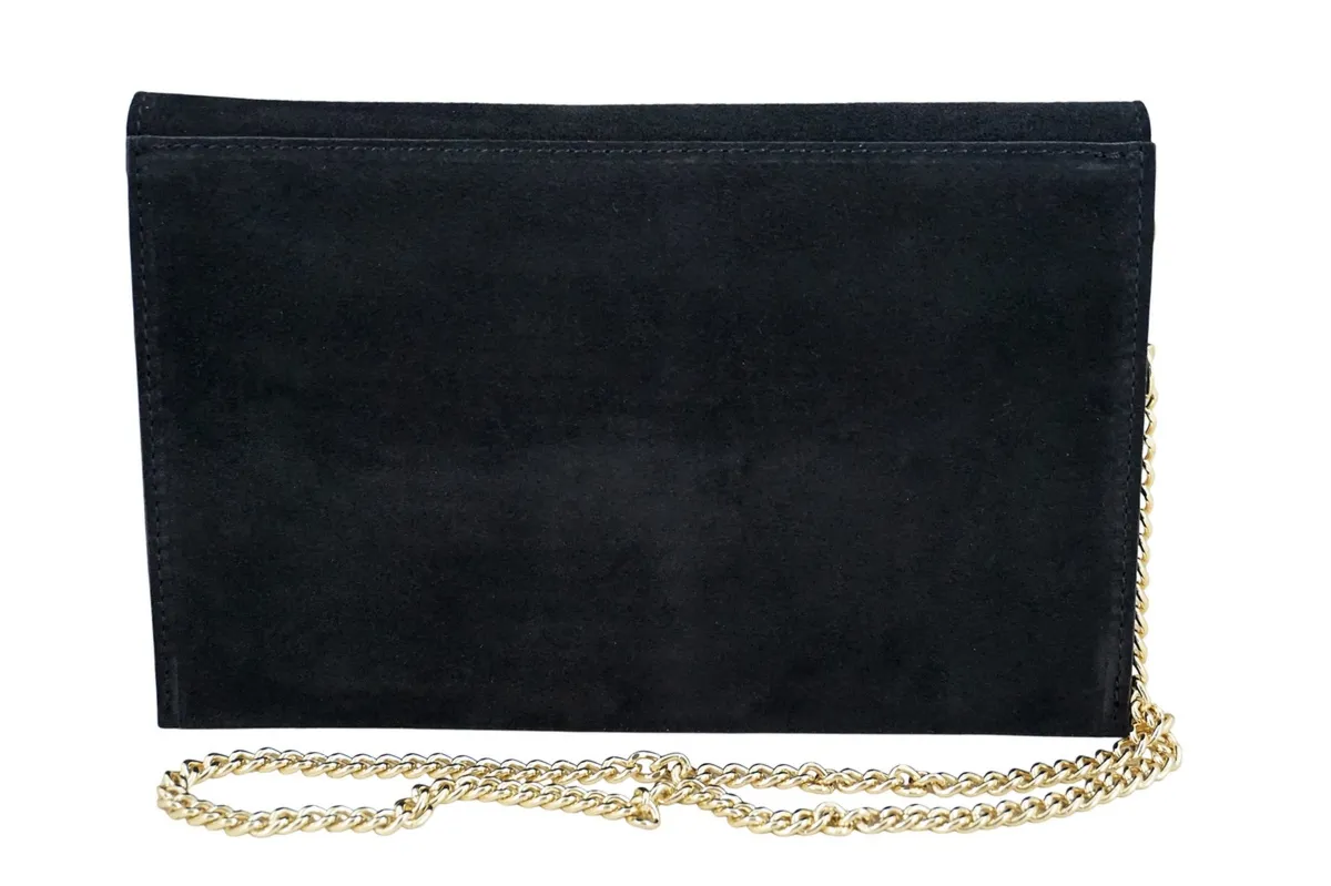 Stylowa kopertówka zamszowa Barberinis - Czarna