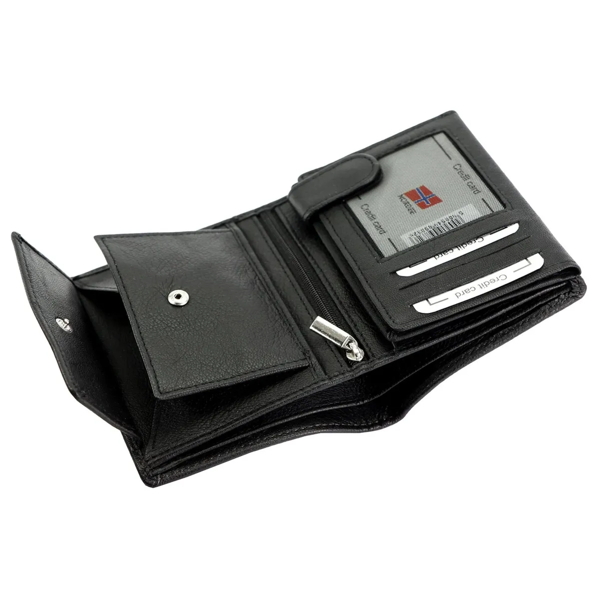 Nordee męski portfel skóra naturalna pionowy rozbudowany pojemny