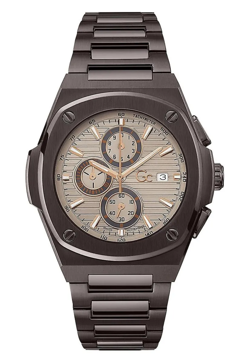 Zegarek GC Y99013G1MF. Kwarcowy, Kolor brązowy. Mężczyzna.