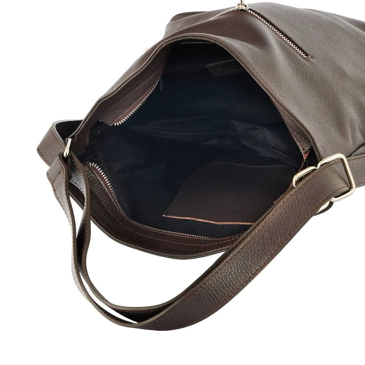 Torebka plecak z zamszem - Brązowa ciemna