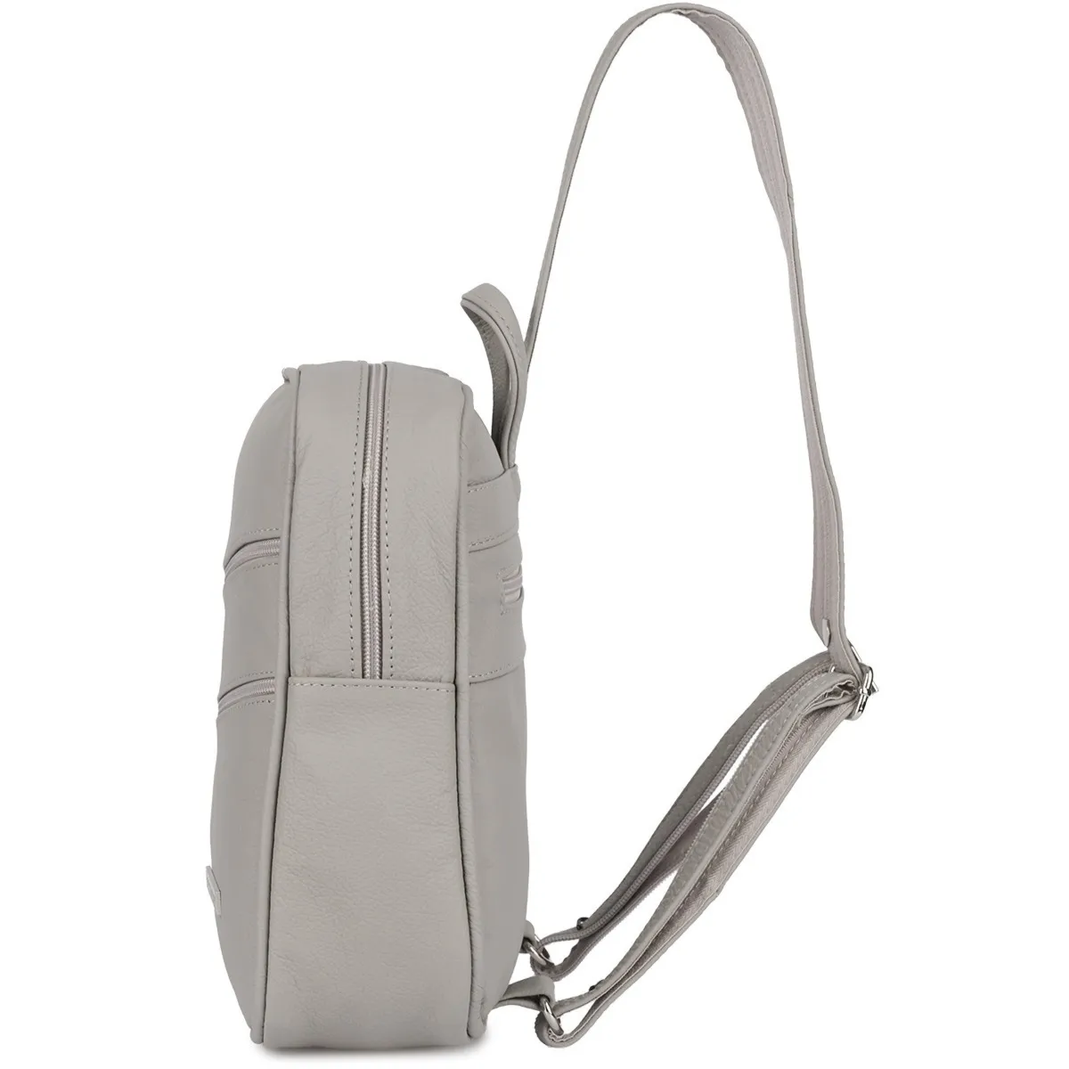 Plecak torebka damska Skórzana Beltimore jasno szary022