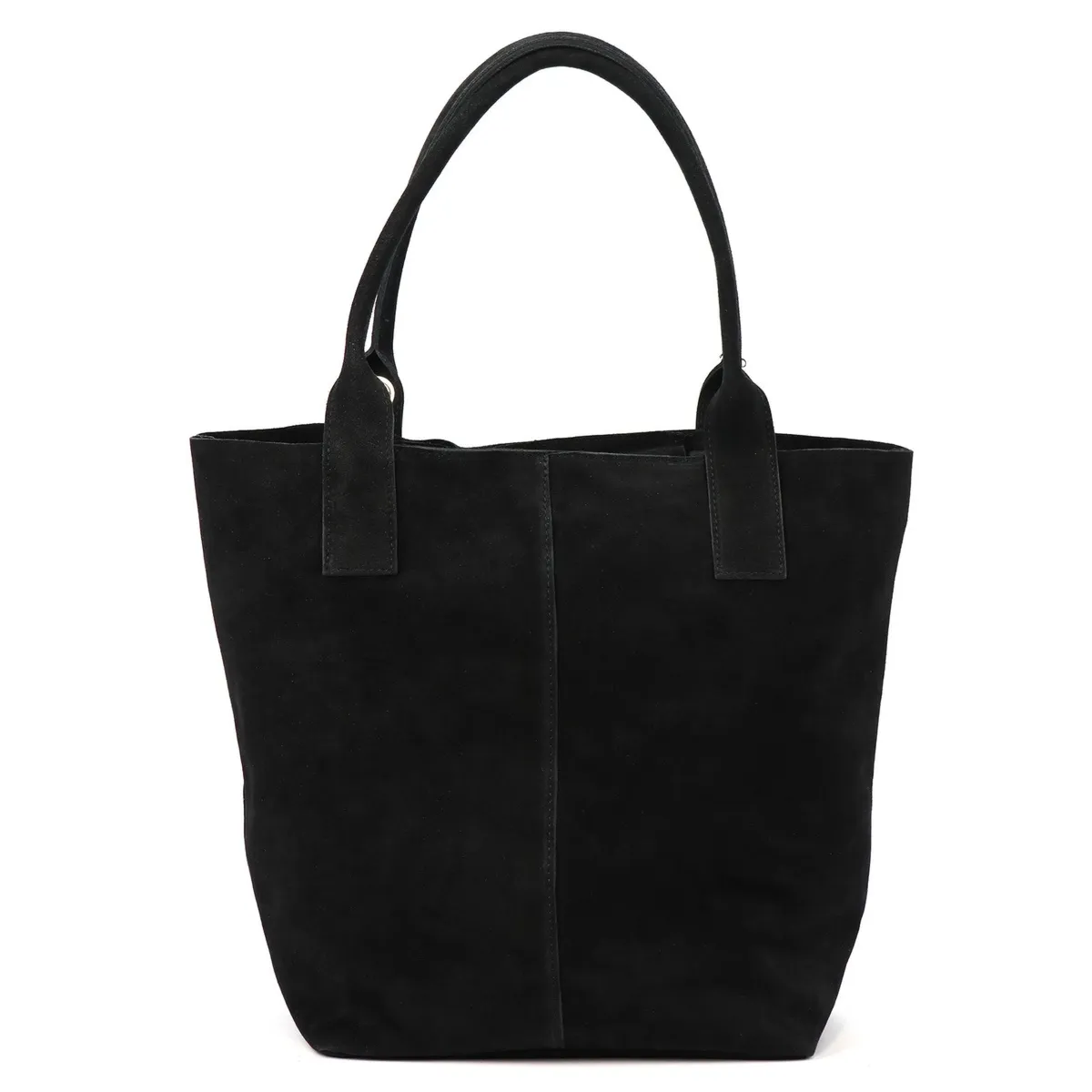 Vera Pelle zamszowa damska shopperbag skóra naturalna torebka na ramię