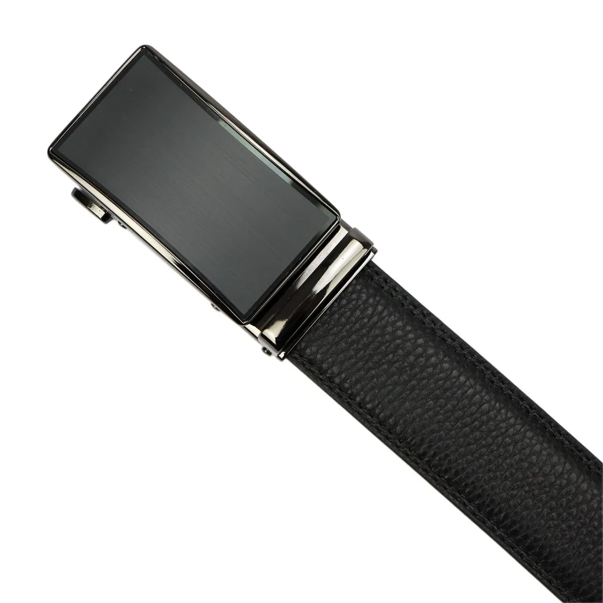 Nordee męski pasek do spodni stylowy z zaciskową klamrą skóra naturalna