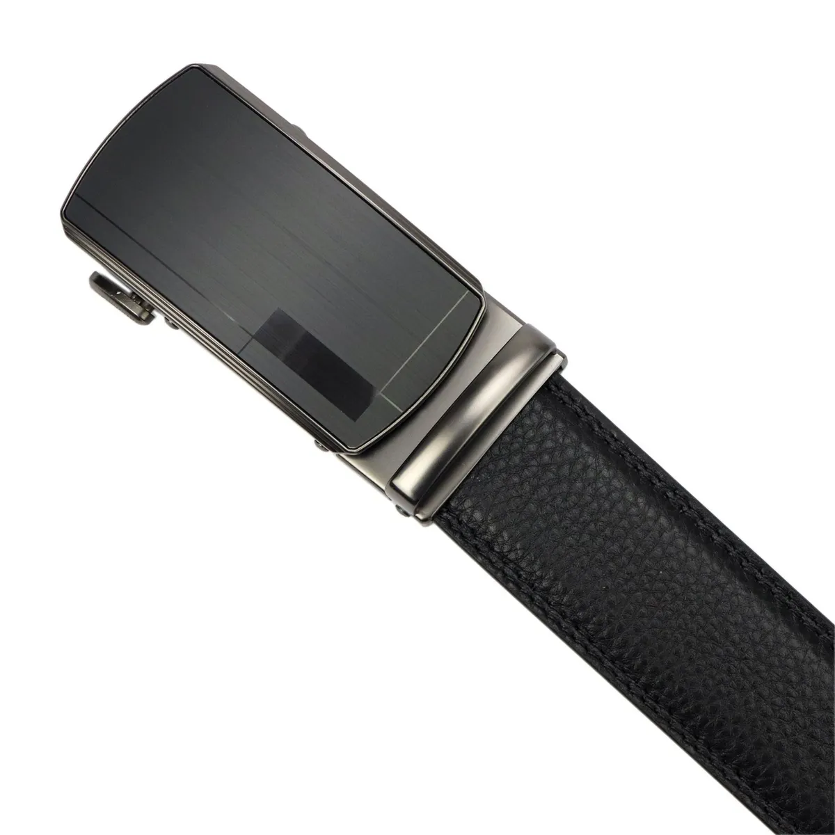 Nordee męski pasek do spodni skóra naturalna zaciskowa klamra stylowy