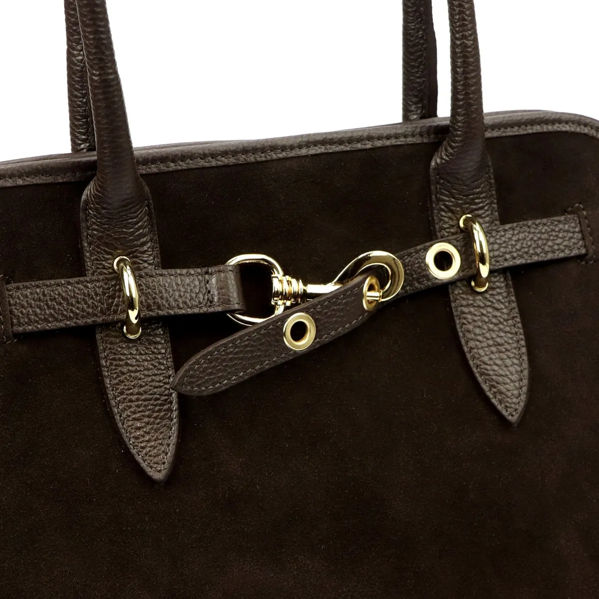 Vera Pelle damska torebka na ramię skóra naturalna zamszowa z kieszeniami