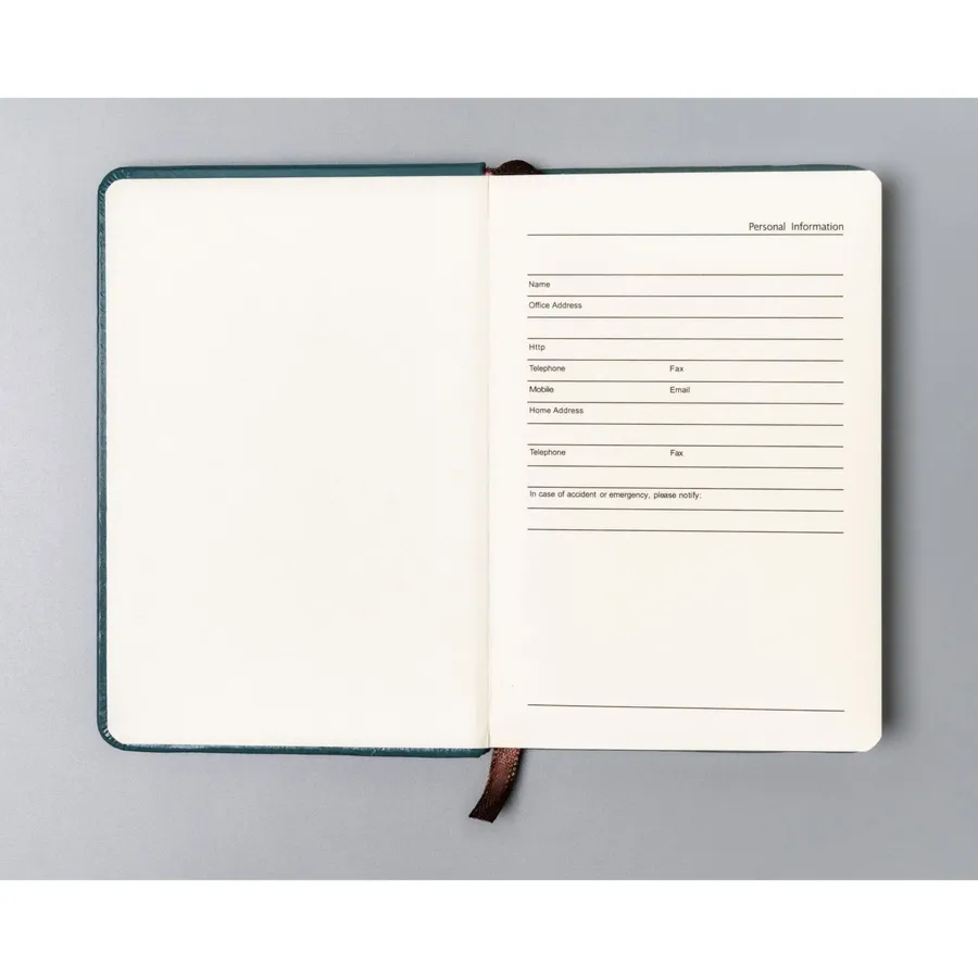 Notes w formacie A6 w zielonym kolorze zadrukowany w linie - Peterson