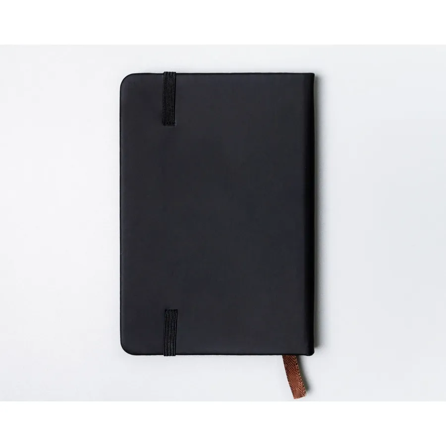 Czarny notes w formacie A6 zadrukowany w kropki - Peterson