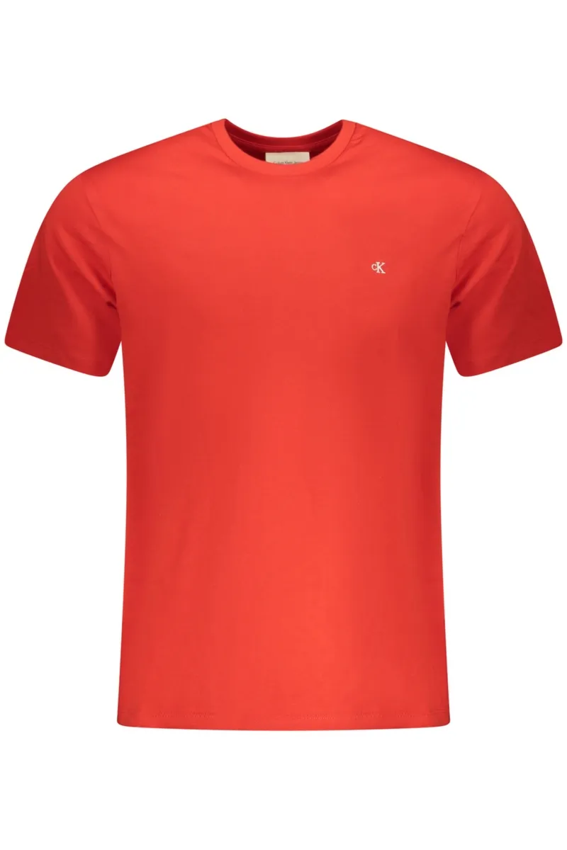 CALVIN KLEIN MĘSKA KOSZULKA Z KRÓTKIM RĘKAWEM CZERWONA
