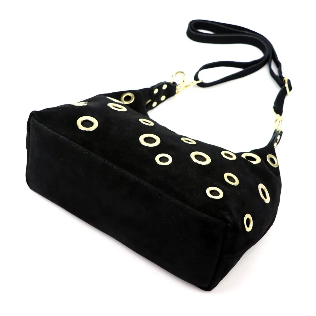 Vera Pelle damska listonoszka skóra naturalna zamszowa torebka na ramię