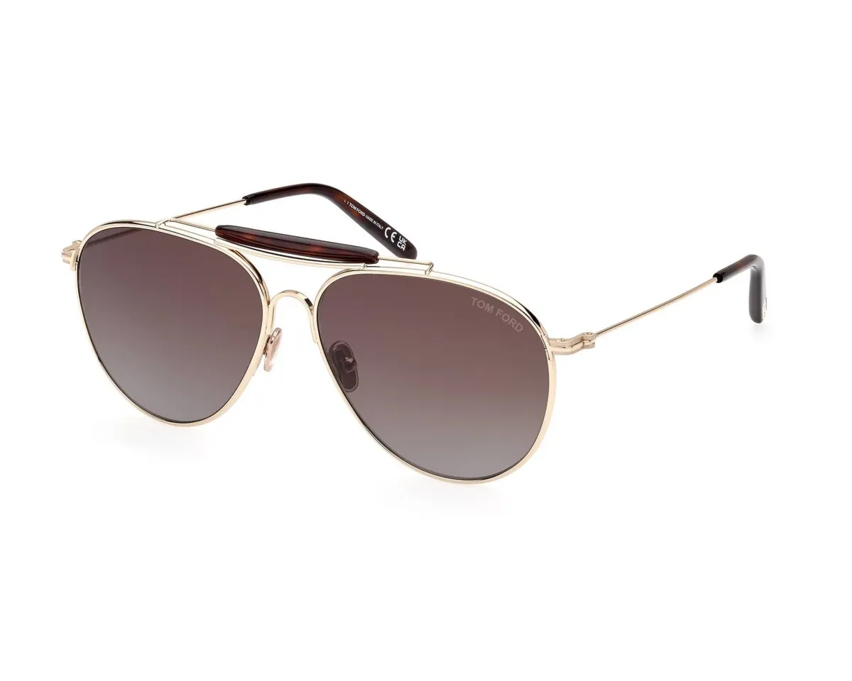 Okulary TOM FORD FT0995-32F. Okulary przeciwsłoneczne, Kolor złoty. Mężczyzna.