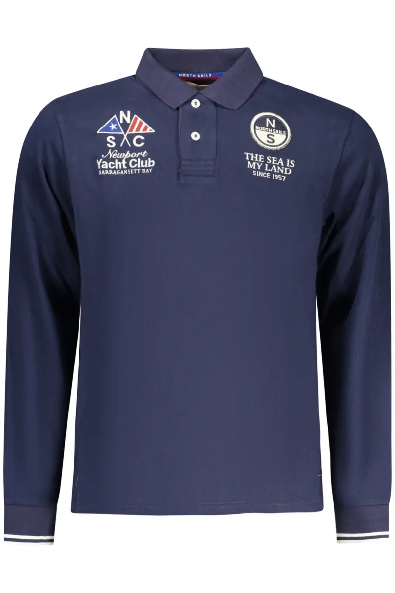 NORTH SAILS MĘSKA KOSZULKA POLO Z DŁUGIM RĘKAWEM, NIEBIESKA