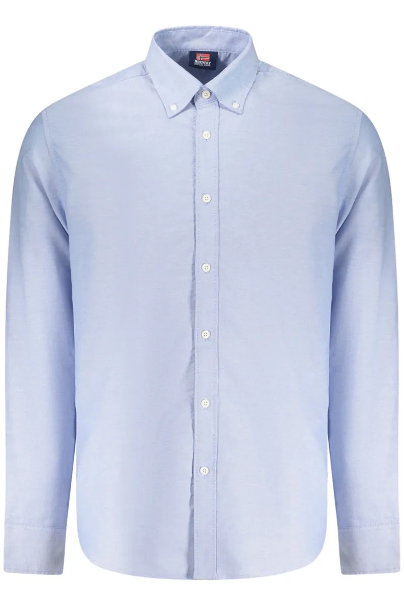 Norway 1963 MĘSKA KOSZULA Z DŁUGIM RĘKAWEM, NIEBIESKA