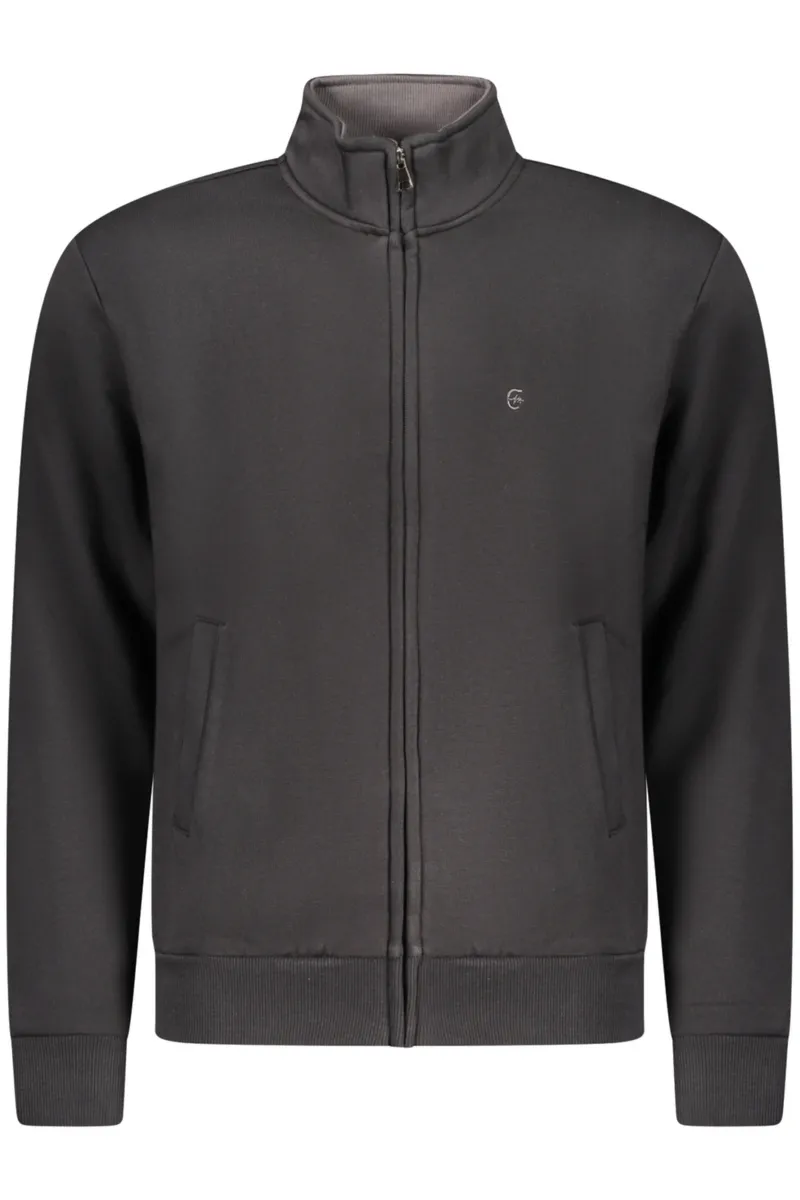 COVERI MOVING MĘSKA BLUZA Z ROZPINANYM NA ZAMEK CZARNA