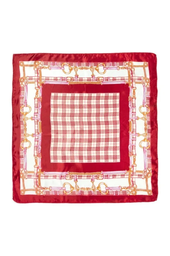 Apaszka Satin Plaid Chain XS