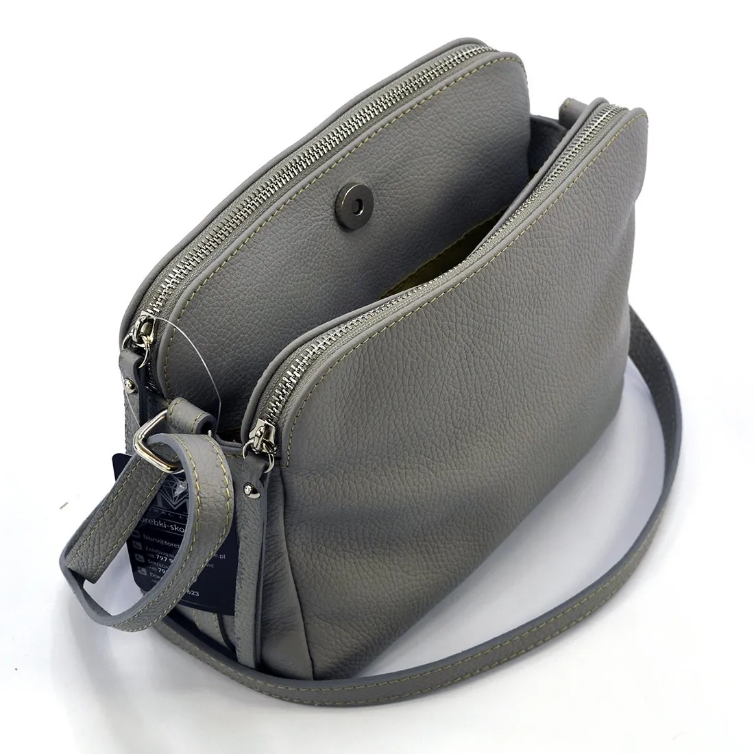 Duża skórzana torebka damska w klasycznym stylu, perfekcyjna na codzienne wyjścia