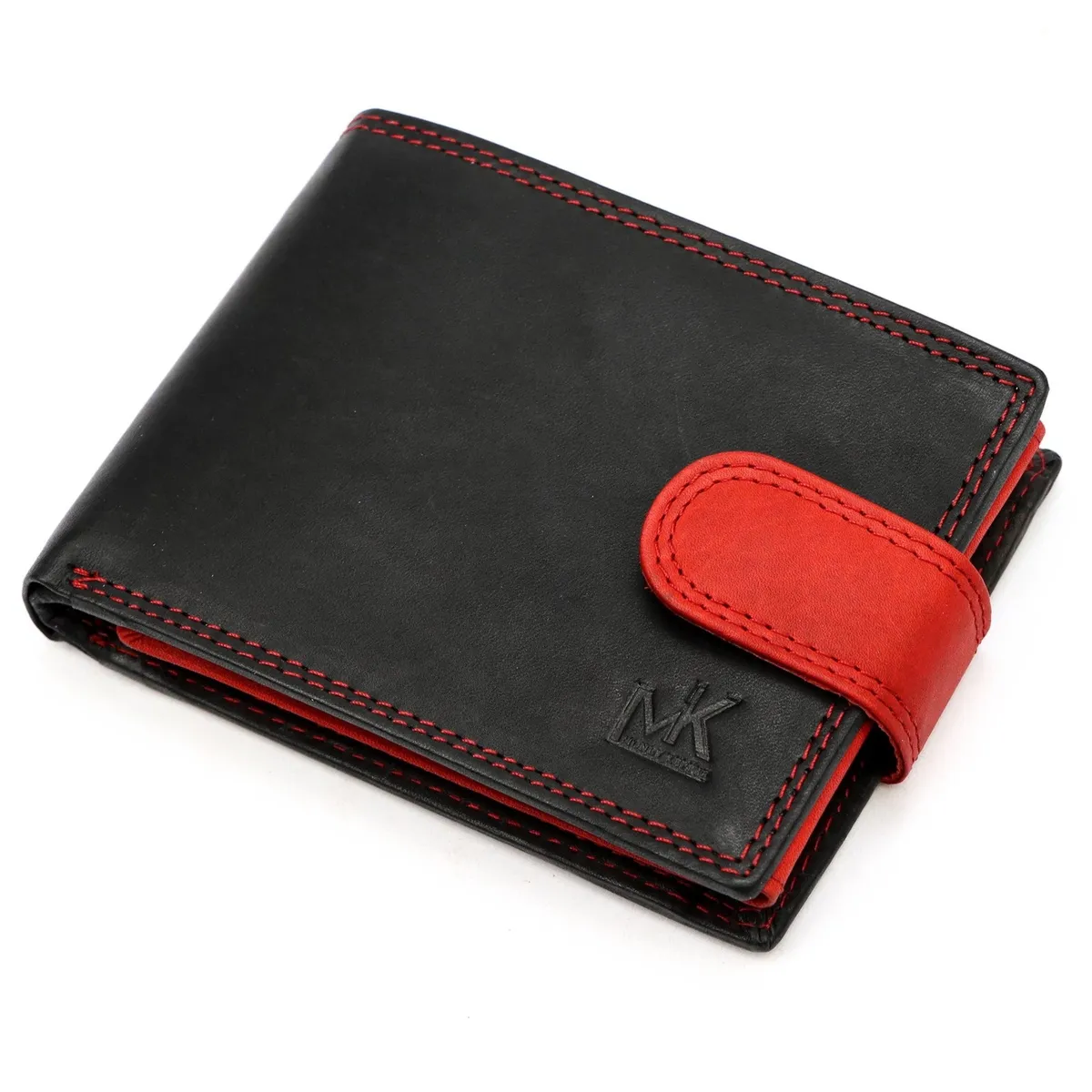 Money Kepper poziomy męski portfel skóra naturalna system RFID