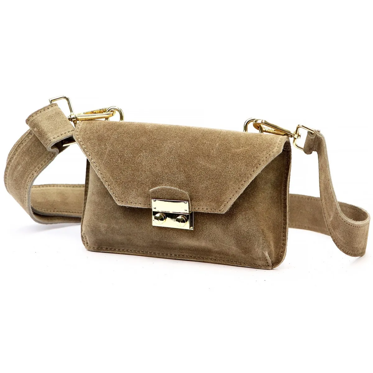 Miejska Zgrabna damska listonoszka zamszowa torebka przez ramię Luka