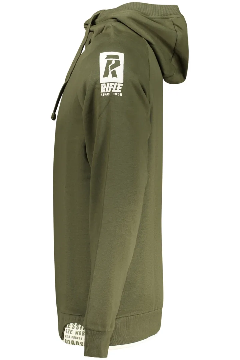 MĘSKA BLUZA Z ROZPINANYM NA ZAMEK RIFLE W KOLORZE ZIELONYM