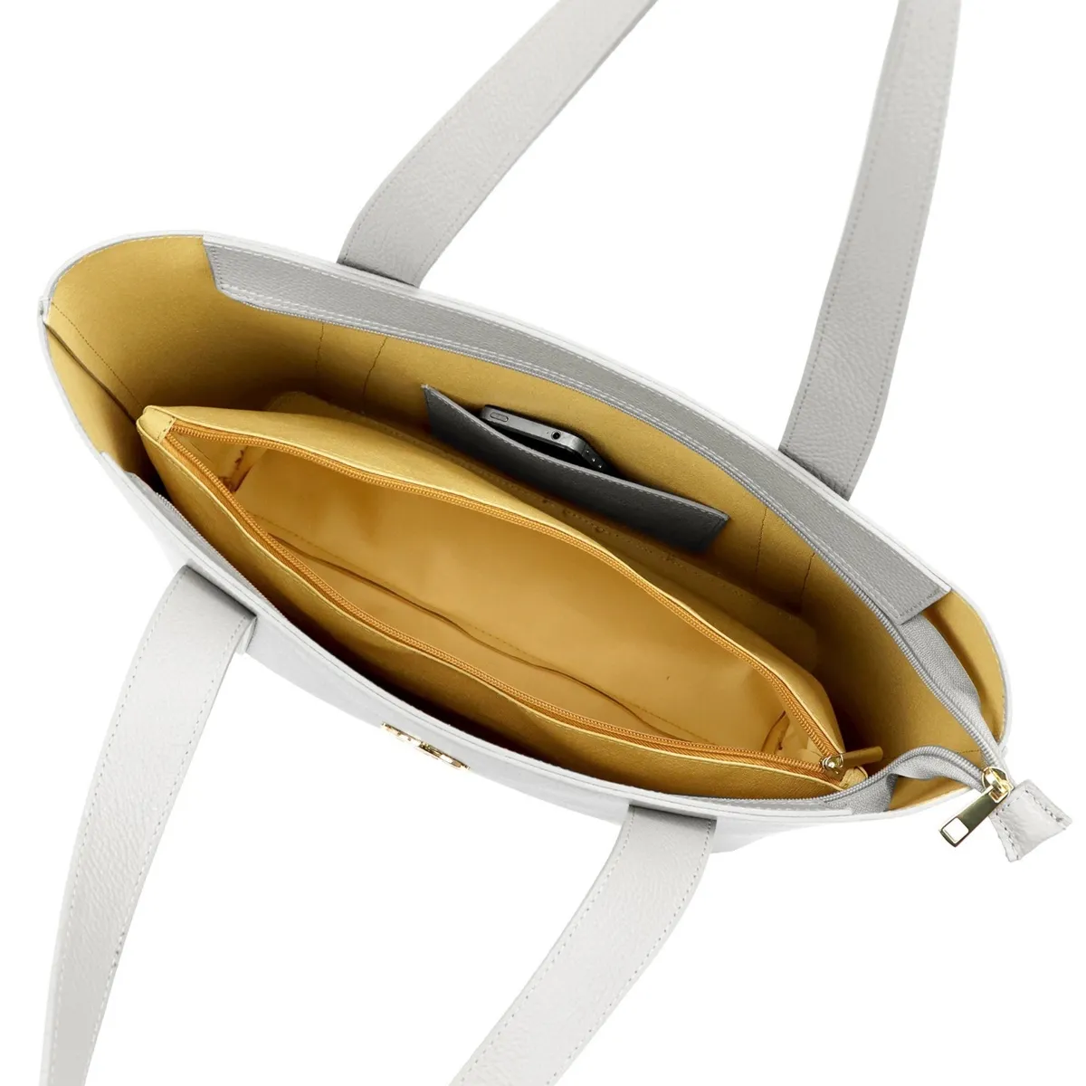 Gregorio shopperbag damska skóra naturalna torebka na ramię z saszetką