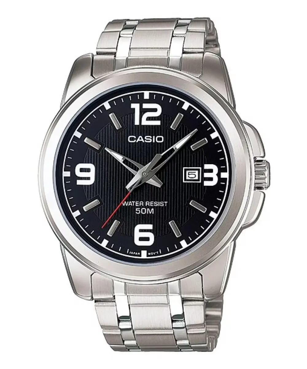 Zegarek CASIO MTP1314D1AVDF. Kwarcowy, Kolor czarny. Mężczyzna.