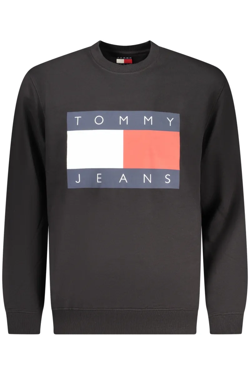 TOMMY HILFIGER MĘSKA CZARNA BLUZA Z ROZPIĘCIEM