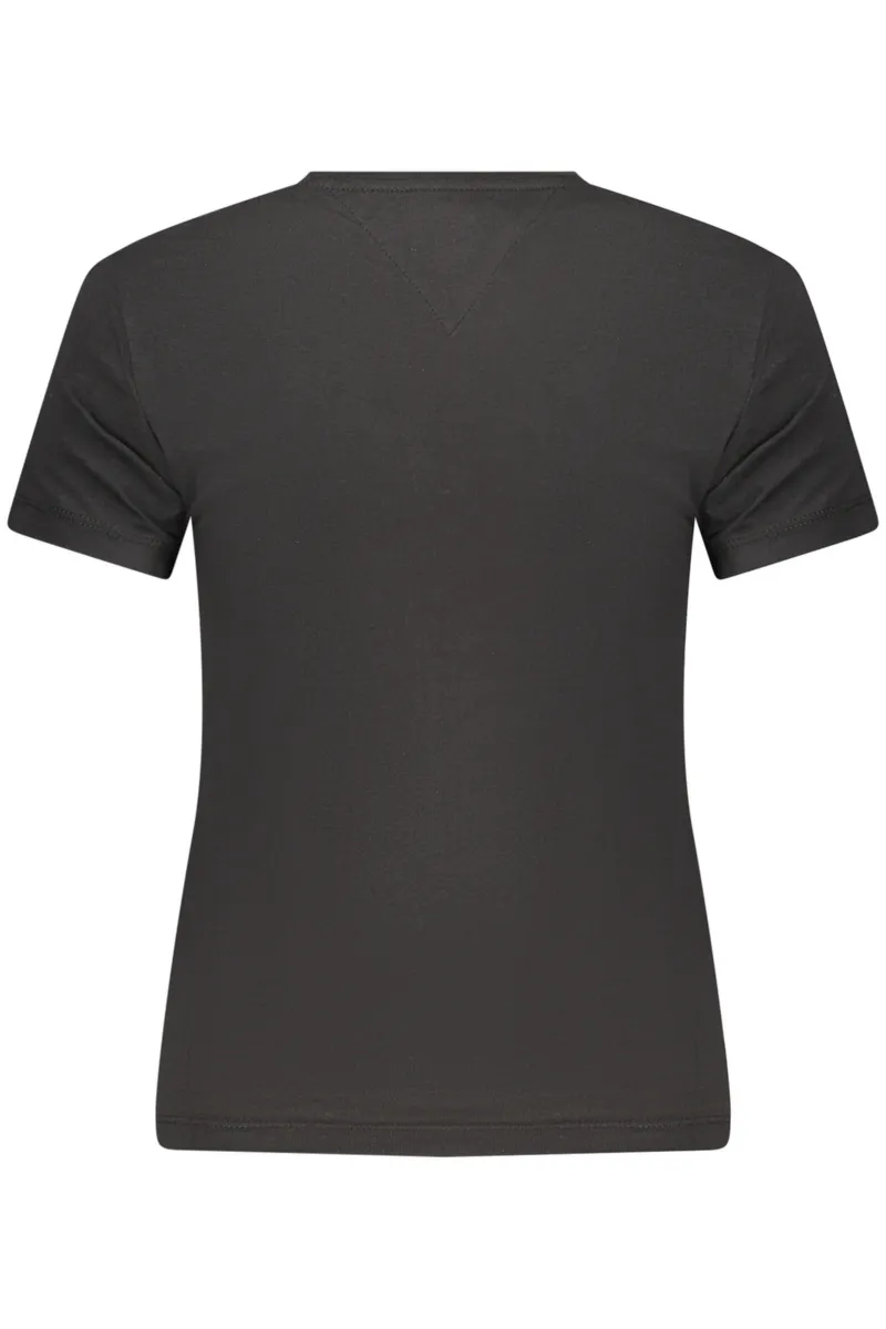 TOMMY HILFIGER DAMSKI T-SHIRT Z KRÓTKIM RĘKAWEM W KOLORZE CZARNYM