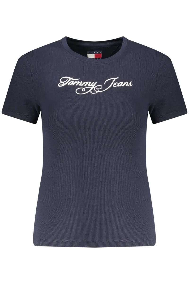 TOMMY HILFIGER DAMSKI T-SHIRT Z KRÓTKIM RĘKAWEM, NIEBIESKI