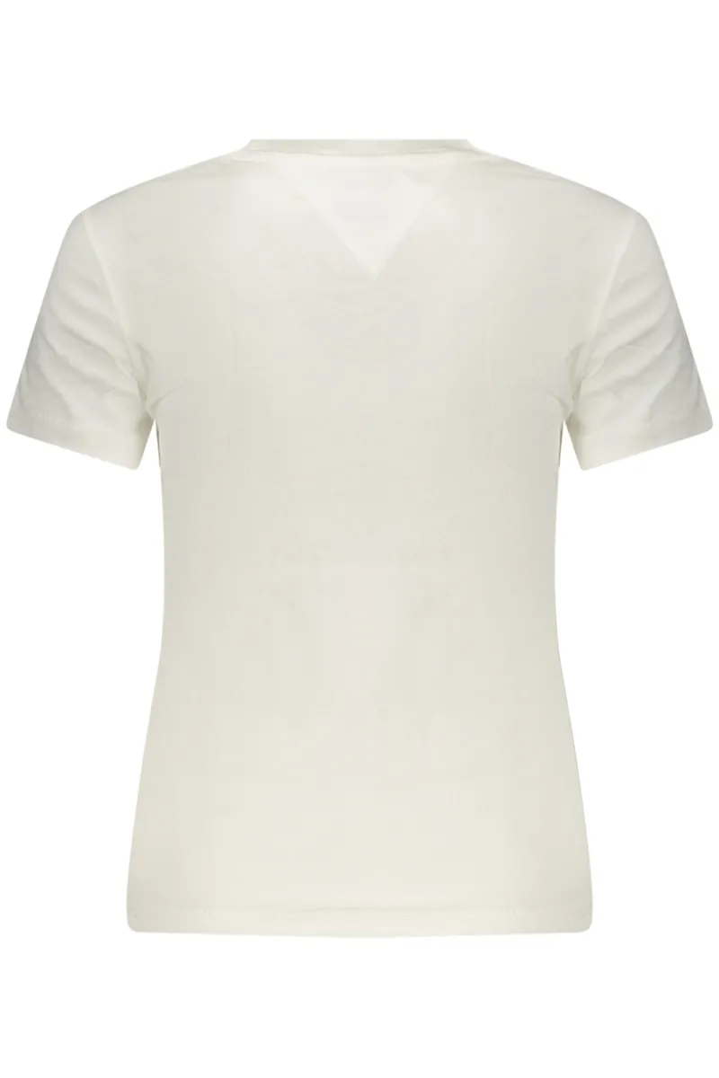 TOMMY HILFIGER DAMSKA KOSZULKA Z KRÓTKIM RĘKAWEM BIAŁA