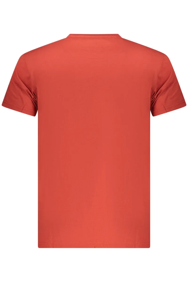 TOMMY HILFIGER MĘSKA KOSZULKA Z KRÓTKIM RĘKAWEM, CZERWONA