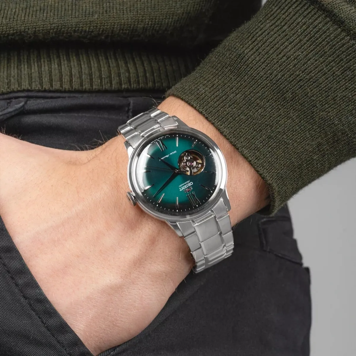 Zegarek Męski Orient Classic Bambino Open Heart RA-AG0026E10B + BOX